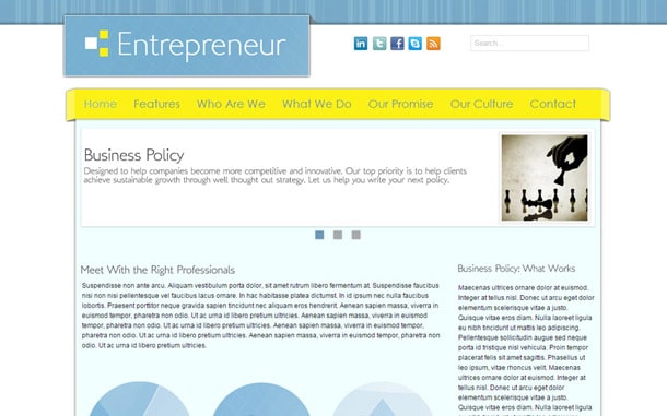 Entrepreneur Joomla Template