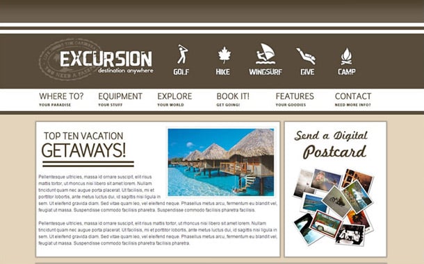 Excursion Joomla Template