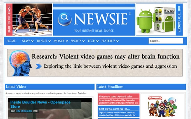 Newsie Joomla Template